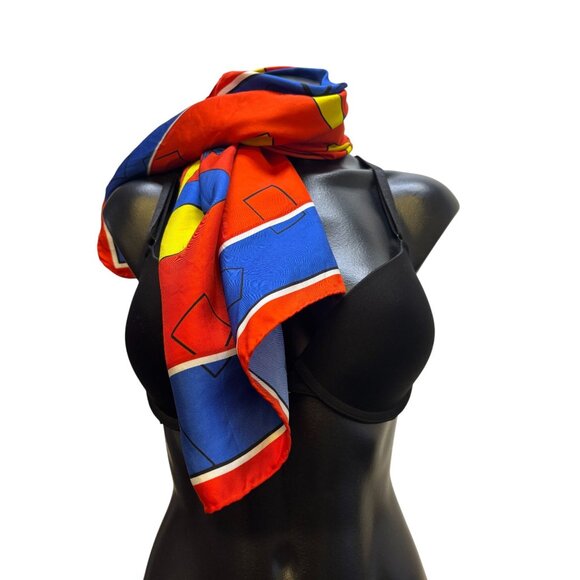 Ruggiero Bignard Flamingo Scarf With Geometric Patterns - Picture 1 of 8